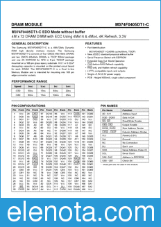 Samsung M374F0405DT1-C datasheet