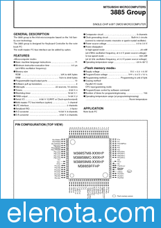 Mitsubishi M38857M8-XXXHP datasheet