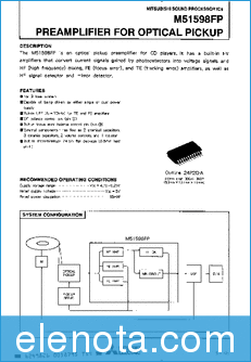 Mitsubishi Electric M51598FP datasheet