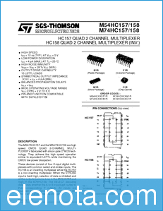 SGS (STMicroelectronics) M54HC157 datasheet