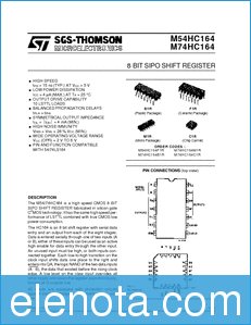 SGS (STMicroelectronics) M54HC164 datasheet