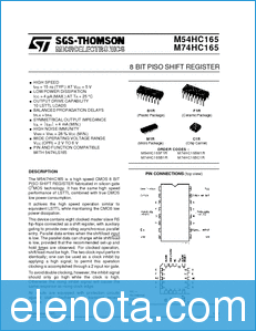 SGS (STMicroelectronics) M54HC165 datasheet