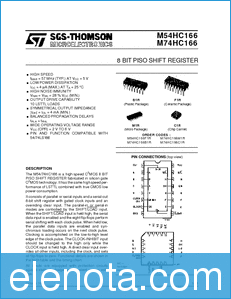 SGS (STMicroelectronics) M54HC166 datasheet
