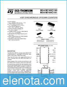 SGS (STMicroelectronics) M54HC190 datasheet