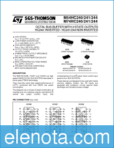 SGS (STMicroelectronics) M54HC240 datasheet