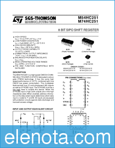 SGS (STMicroelectronics) M54HC251 datasheet