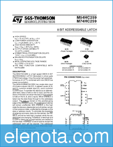 SGS (STMicroelectronics) M54HC259 datasheet