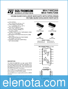 SGS (STMicroelectronics) M54HC266 datasheet
