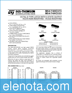 SGS (STMicroelectronics) M54HC533 datasheet