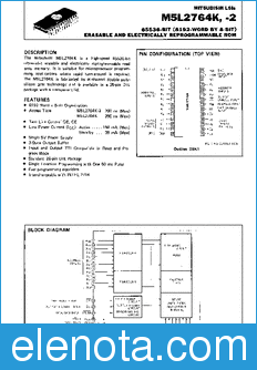 Mitsubishi M5L2764K datasheet