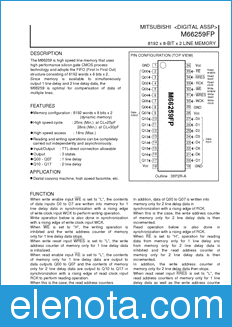 Mitsubishi M66259FP datasheet