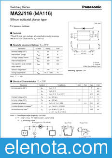Panasonic MA2J116 datasheet