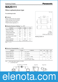 Panasonic MA2S111 datasheet