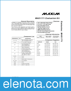 Maxim MAX1771EVKIT datasheet