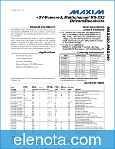 Maxim Integrated Products MAX232CPE datasheet