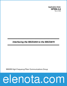 Maxim MAX3265 datasheet