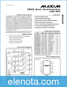 MAXIM - Dallas Semiconductor MAX500 datasheet