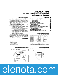 Maxim MAX703 datasheet