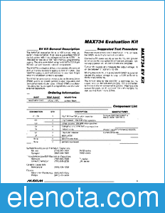Maxim MAX734EVKIT datasheet