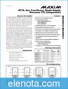 MAXIM - Dallas Semiconductor MAX9010 datasheet