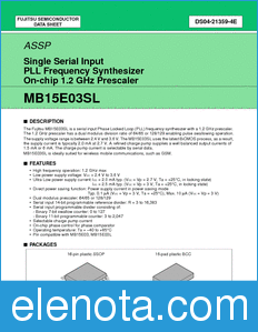 Fujitsu MB15E03SL datasheet