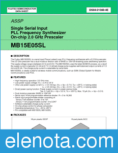 Fujitsu MB15E05SL datasheet