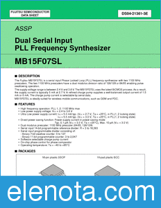 Fujitsu MB15F07SL datasheet