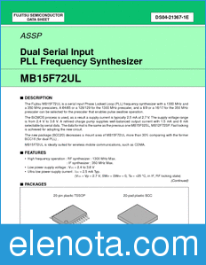 Fujitsu MB15F72UL datasheet