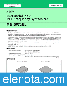 Fujitsu MB15F73UL datasheet