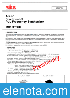 Fujitsu MB15F83UL datasheet