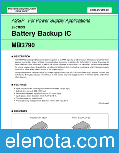 Fujitsu MB3790 datasheet