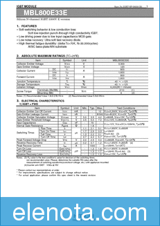 Hitachi MBL800E33E datasheet