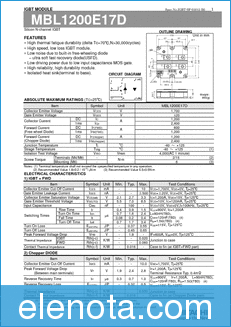 Hitachi MBM1200E17D datasheet