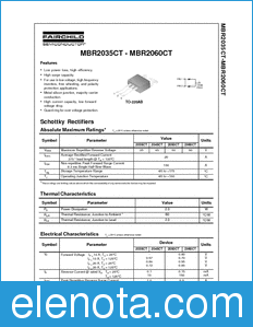 Fairchild MBR2060CT datasheet