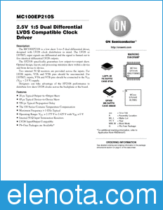 ON Semiconductor MC100EP210S datasheet