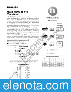 ON Semiconductor MC10125 datasheet