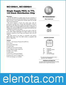 ON Semiconductor MC10H641 datasheet