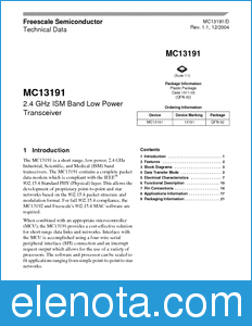 Freescale MC13191DS datasheet