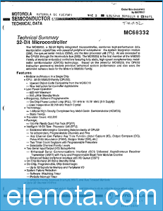 Motorola MC68332 datasheet