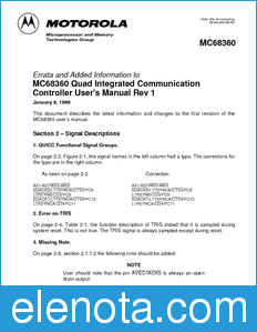 Motorola MC68360UMAD datasheet