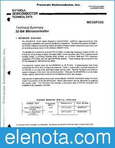 Freescale MC68F333TS datasheet