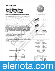 ON Semiconductor MC74HC390 datasheet