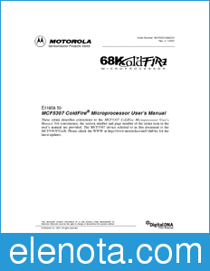 Motorola MCF5307BUMER datasheet