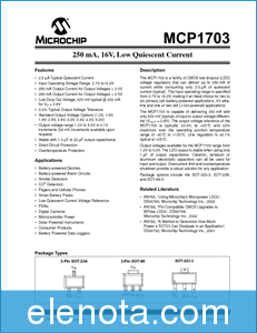 Microchip Technology MCP1703 datasheet