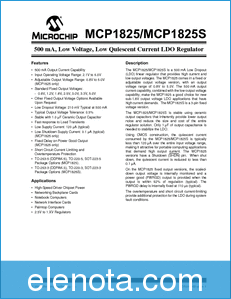 Microchip Technology MCP1825 datasheet