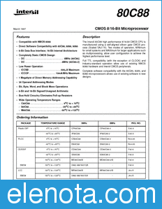 Intersil MD80C88 datasheet