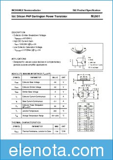 Inchange Semiconductor MJ901 datasheet