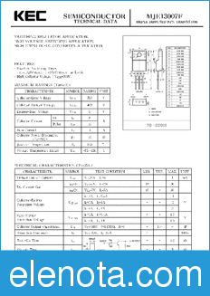 KEC MJE13007F datasheet