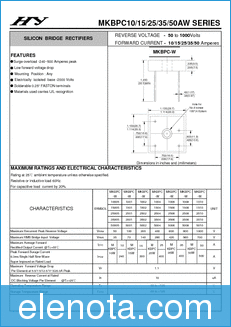 HY ELECTRONIC MKBPC10 datasheet