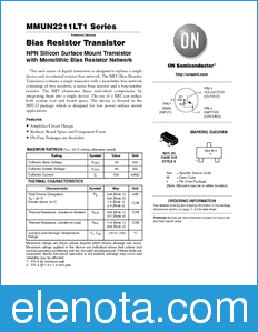 ON Semiconductor MMUN2211LT1 datasheet
